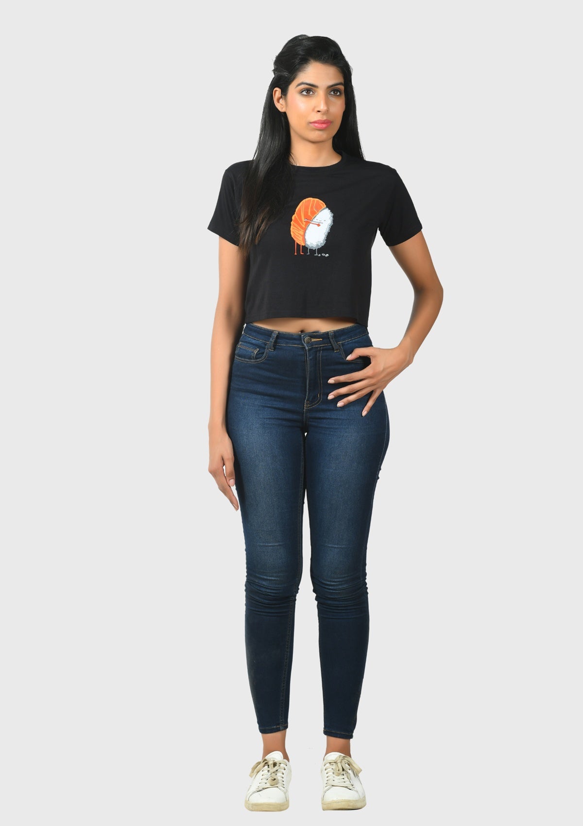 Sushi Hug Black Crop Top - Bottle&Co