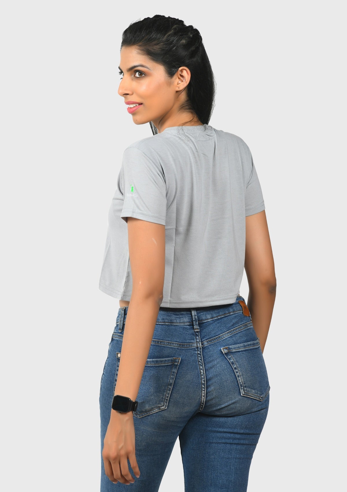 Classic Grey Crop Top - Bottle&Co