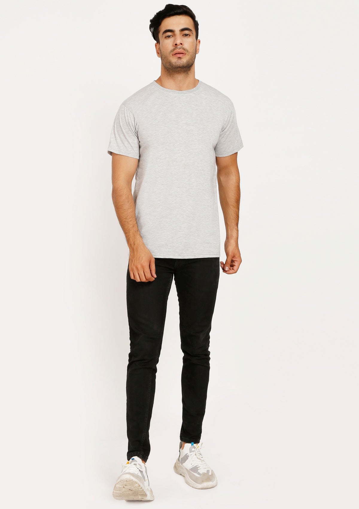 Classic Grey Melange Tee - Bottle&Co