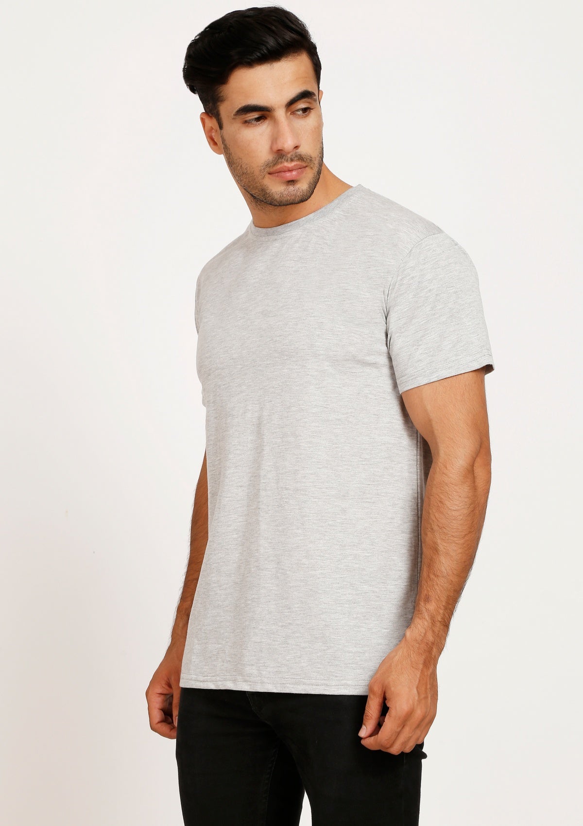 Classic Grey Melange Tee - Bottle&Co