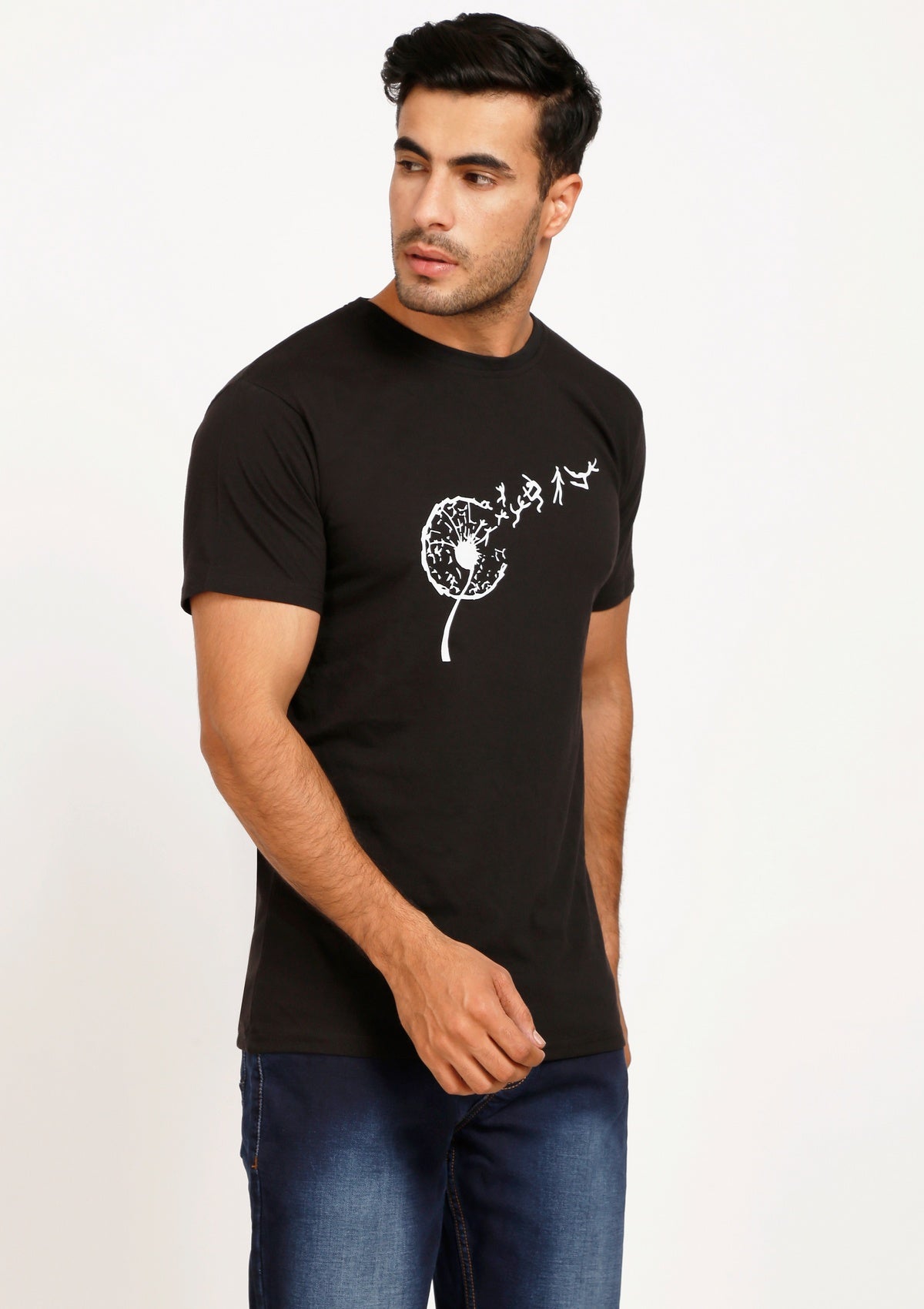 Black Dandelion Tee - Bottle&Co