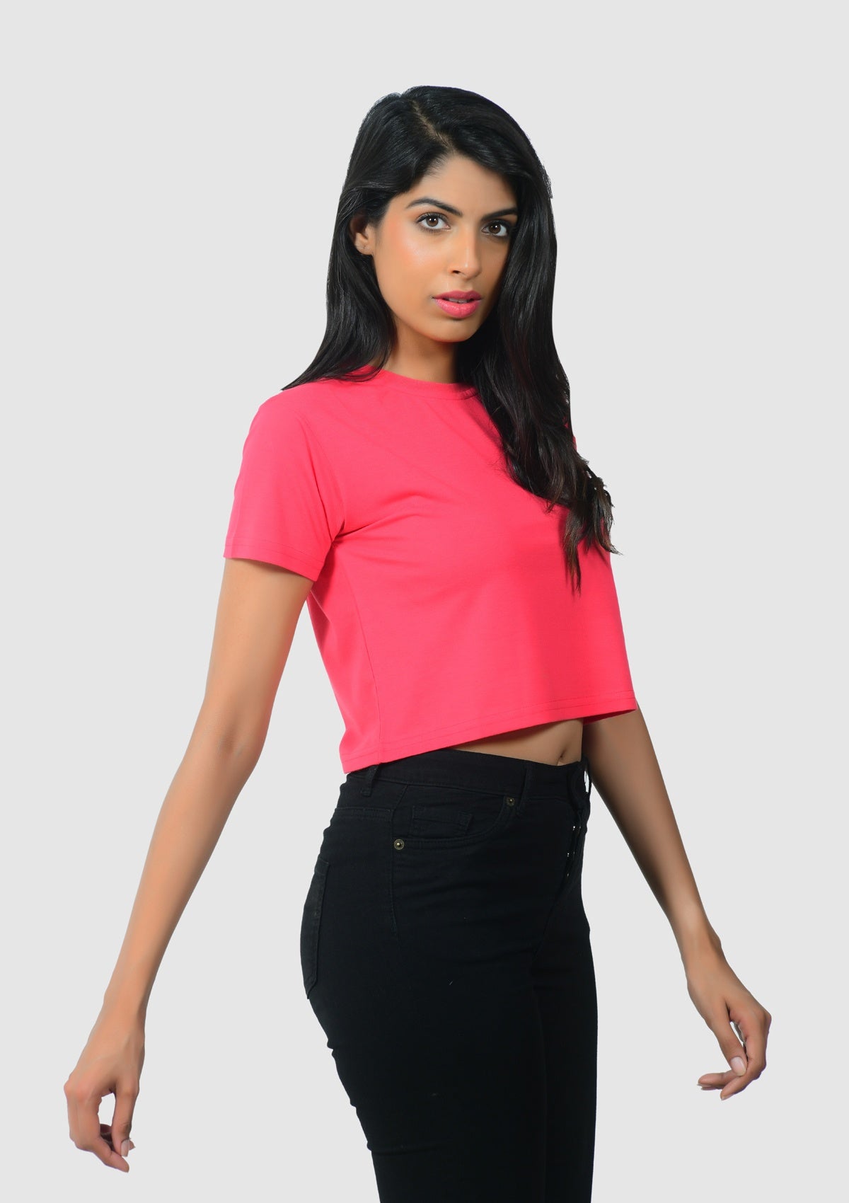 Classic Pink Crop Top - Bottle&Co