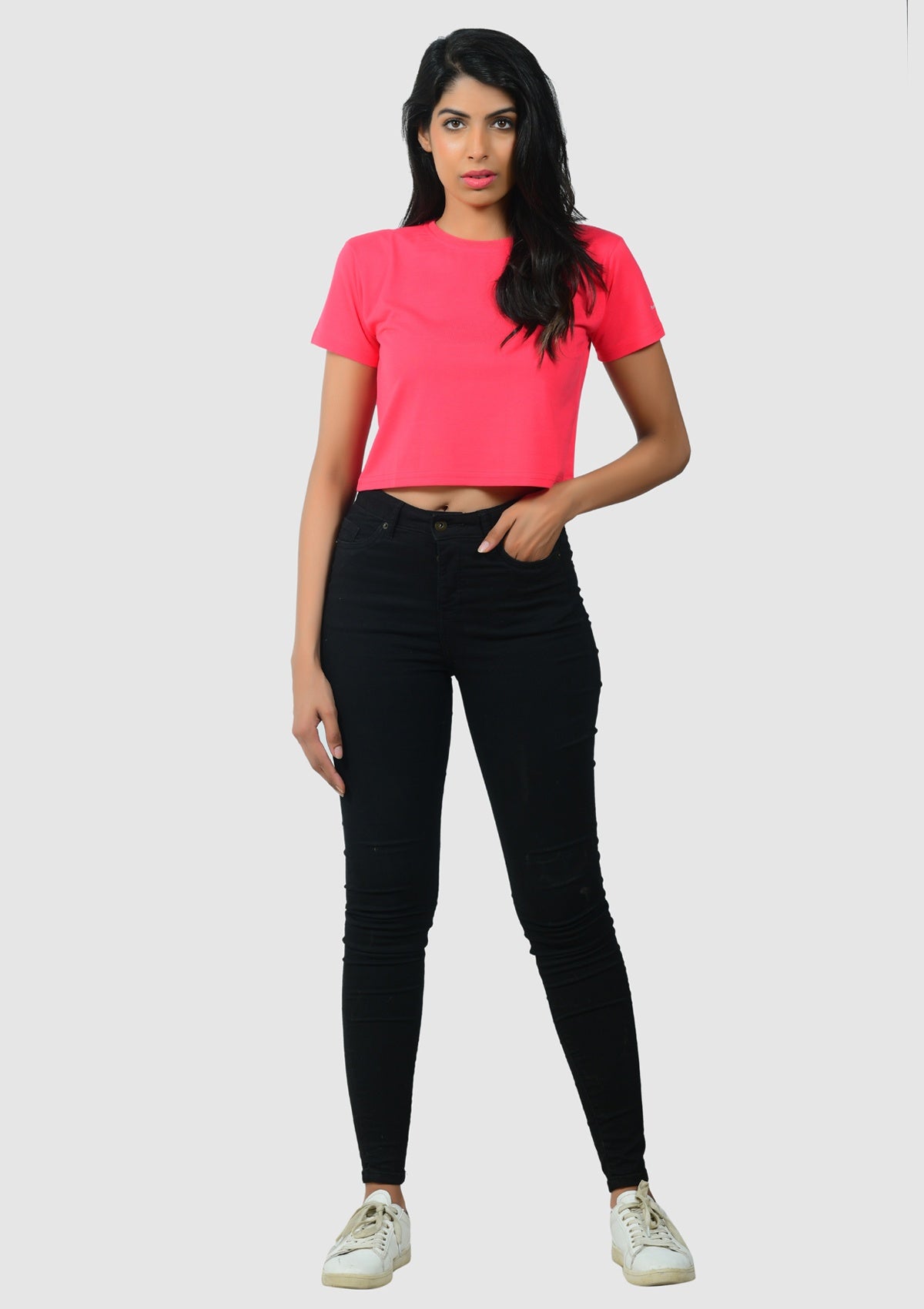 Classic Pink Crop Top - Bottle&Co